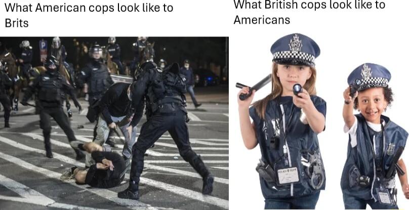 What American cops ook like to Brits