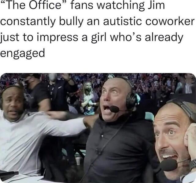 constantly bully an autistic coworker just to impress a girl whos already