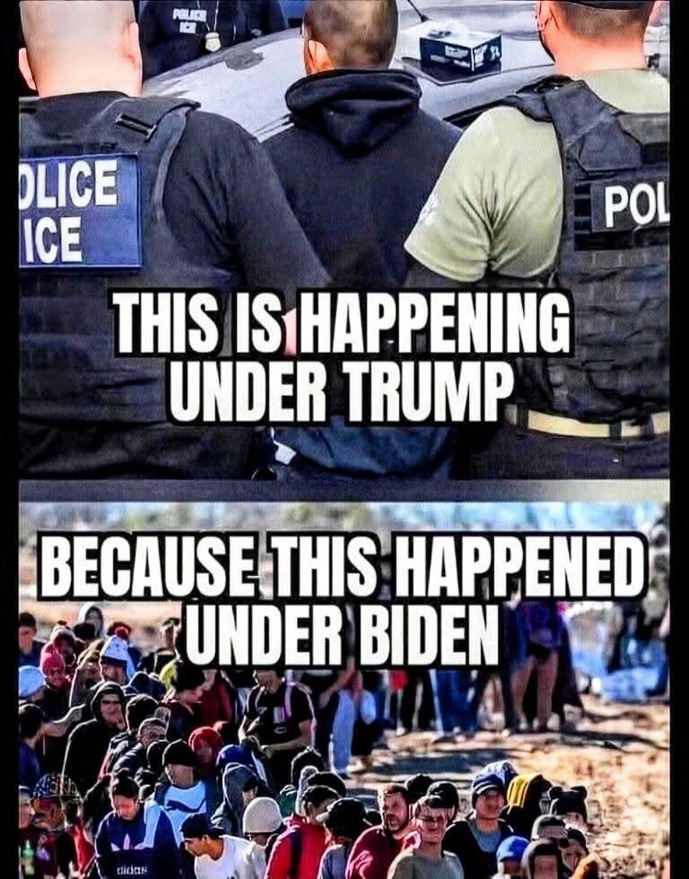 POLICE ICE THIS IS HAPPENING UNDER TRUMP BECAUSE THIS HAPPENED UNDER BIDEN