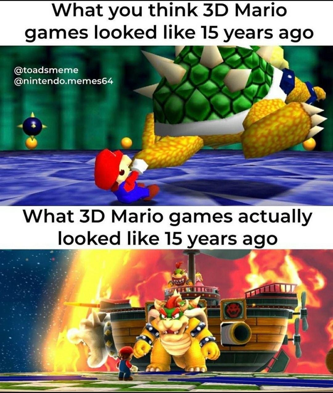 What you think 3D Mario games looked like 15 years ago 3 by W e l g D e What 3D Mario games actually _looked like 15 years ago 8