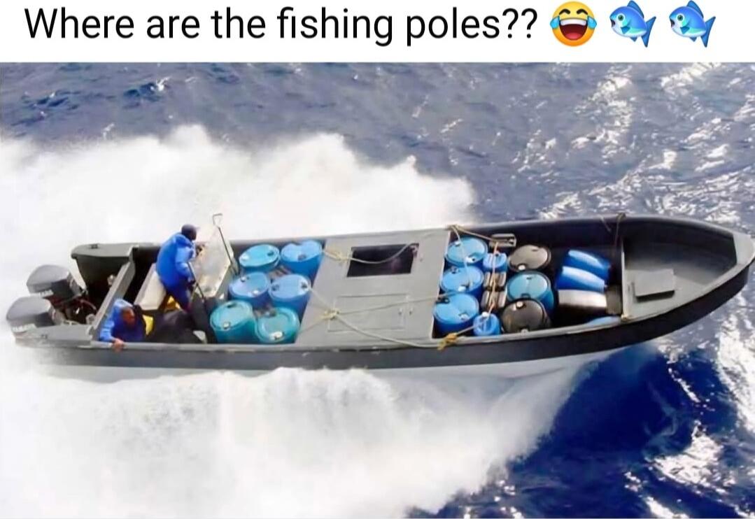 Where are the fishing poles?? 😂🐟🐟