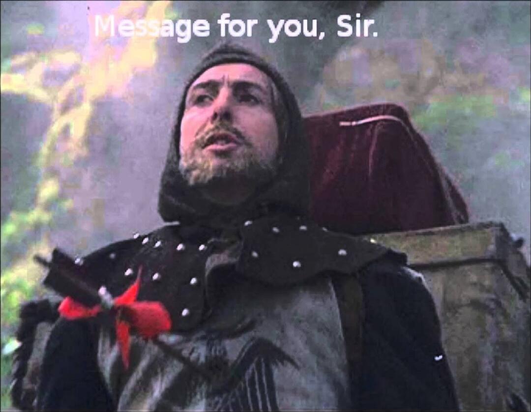 Message for you, Sir.