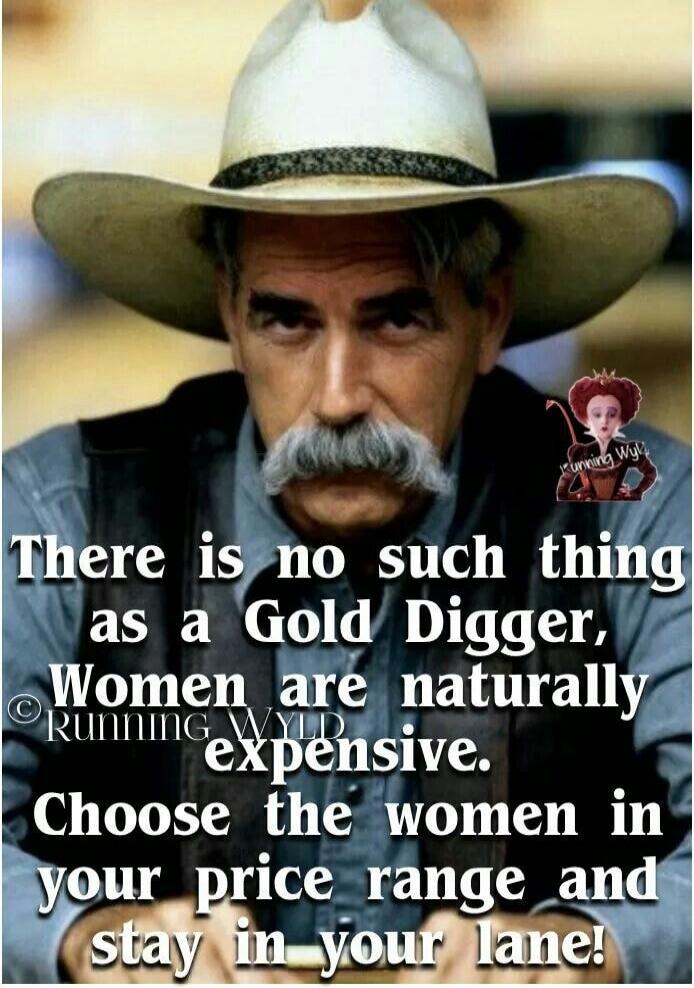 There is no such thing as a Gold Digger, Women are naturally expensive. Choose the women in your price range and stay in your lane!