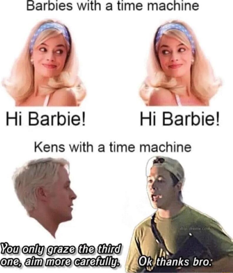 Barbies with a time machine A i Hi Barbie Hi Barbie Kens with a time machine Y I N 2 l e carilhn OSftnanks bro e ety remzo Go Gilkd