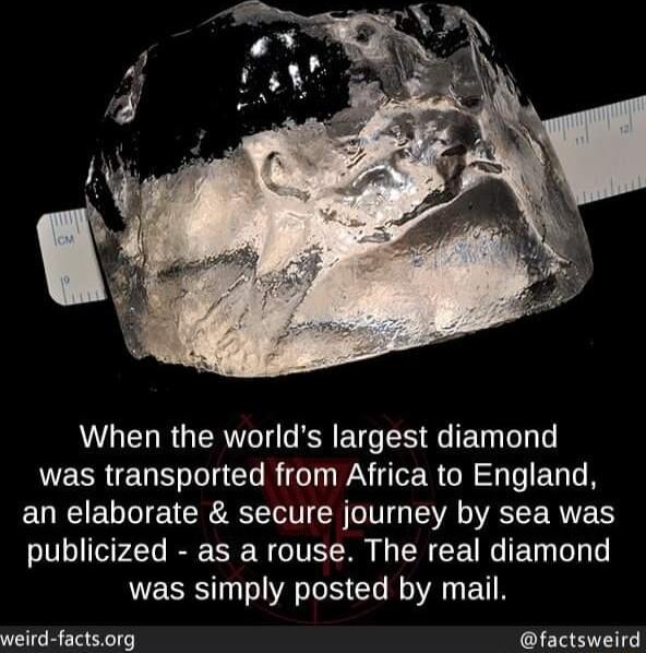 AOEL RO R R BT EE R l o was transported from Africa to England EURCELECRREITI NI VA AR RS publicized as a rouse The real diamond WES IR S Cle N OANETN weird factsorg factsweird
