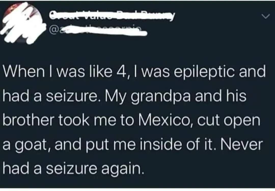 ST B When was like 4 was epileptic and RELEERTETVAUH Y VAo eTale z laTo Mol o e1al1 R ole FalN o R l N el Eeoa Yoo Tale oIV 0y CHIg Sl N MM NEIVETS had a seizure again