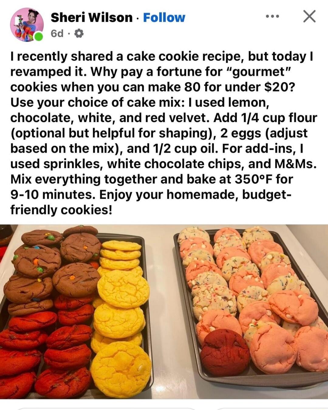 I recently shared a cake cookie recipe, but today I revamped it. Why pay a fortune for 