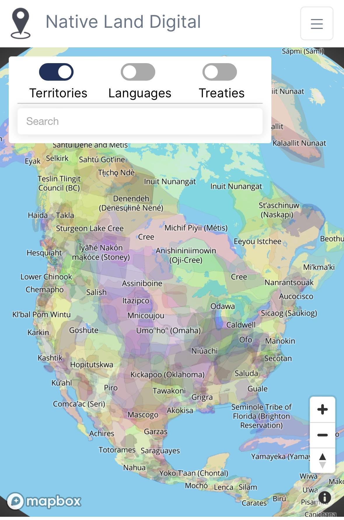 g Native Land Digital Fe B Territories Languages Treaties Nt N InutNunangat it Nend stascninum iy M B eeyoubschee hinnimonin Teslin Tingt T Nunanga CouncilBE g