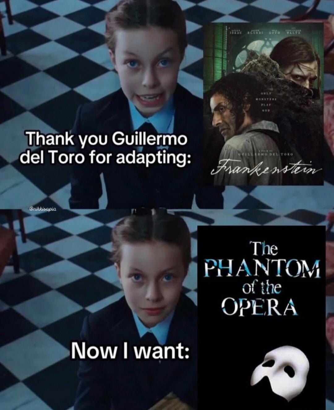 Thank you Guillermo del Toro for adapting:\nNow I want: