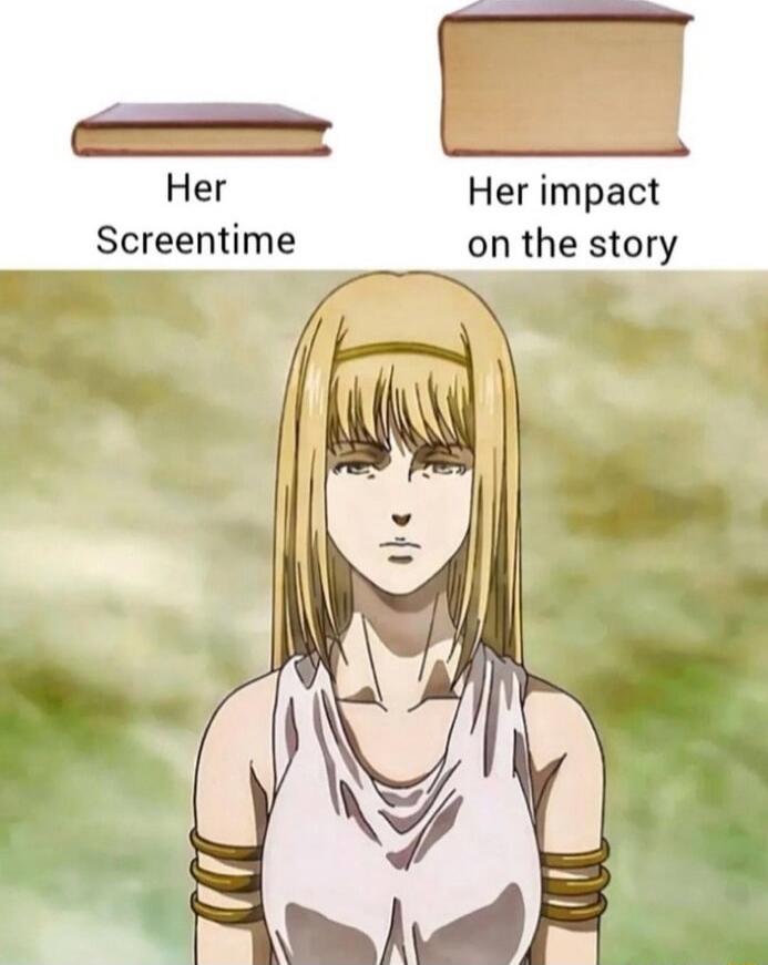 Her Screentime
Her impact on the story