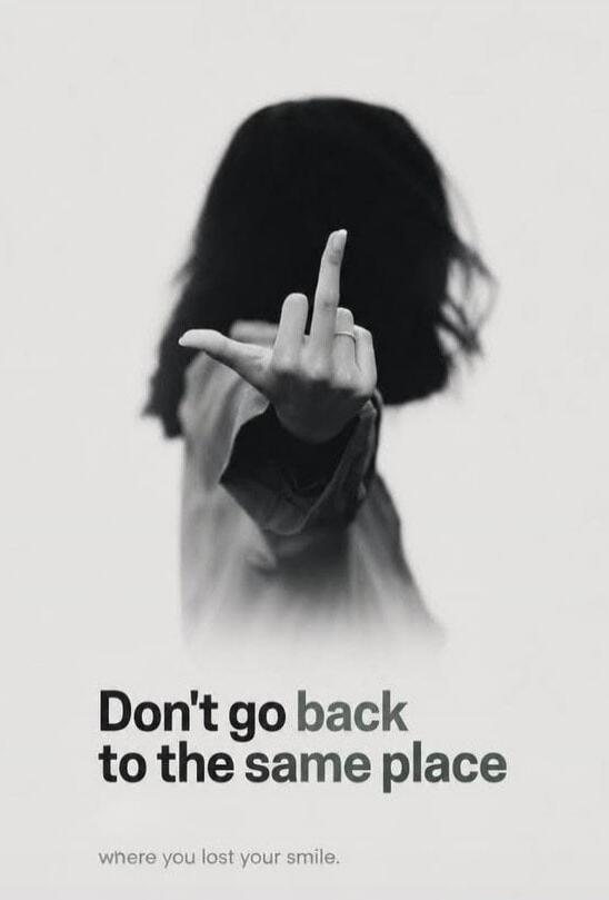 A person showing the middle finger with the text: 