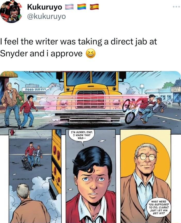 Kukuruyo B2 kukuruyo feel the writer was taking a direct jab at Snyder and i approve 5