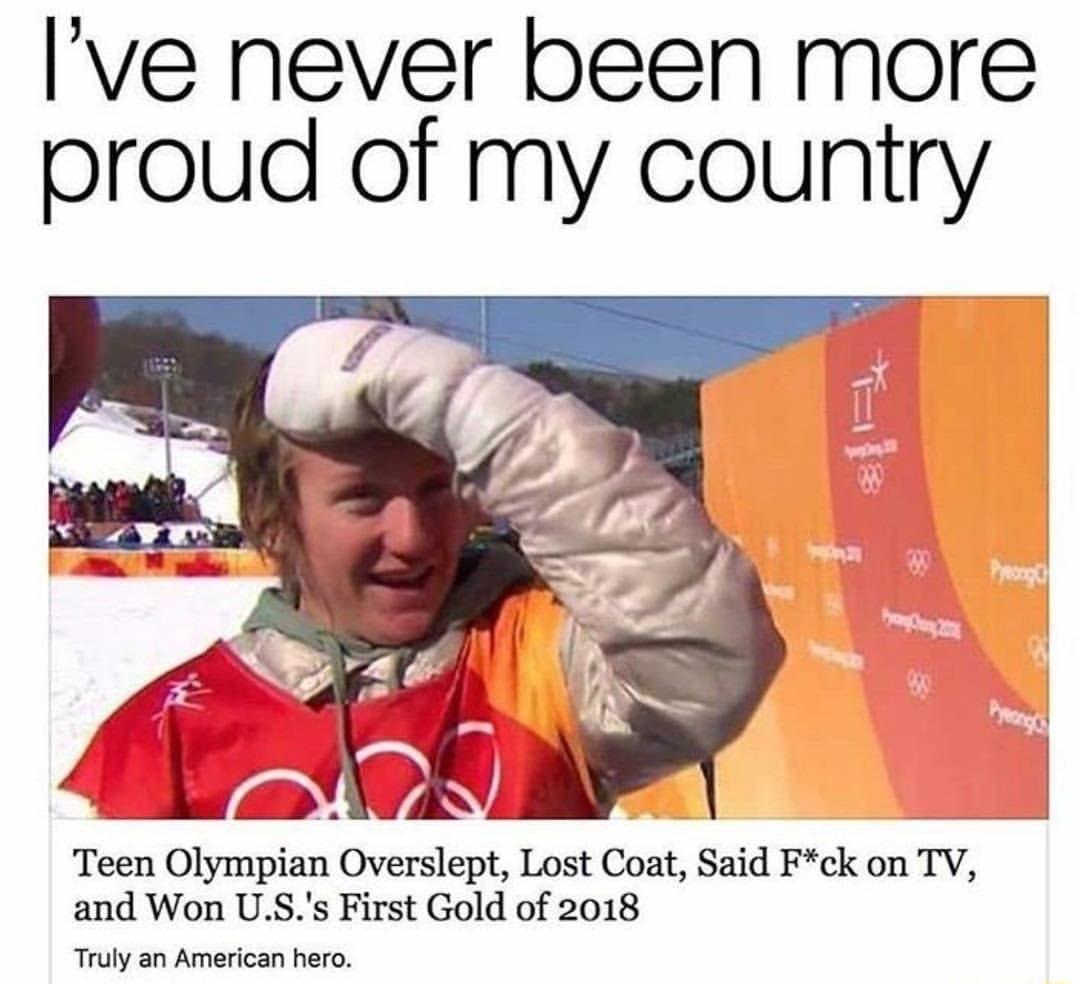 Ive never been more proud of my country Teen Olymplan Overslep Lost Coat Said Fck on TV and Won USs First Gold of 2018 S