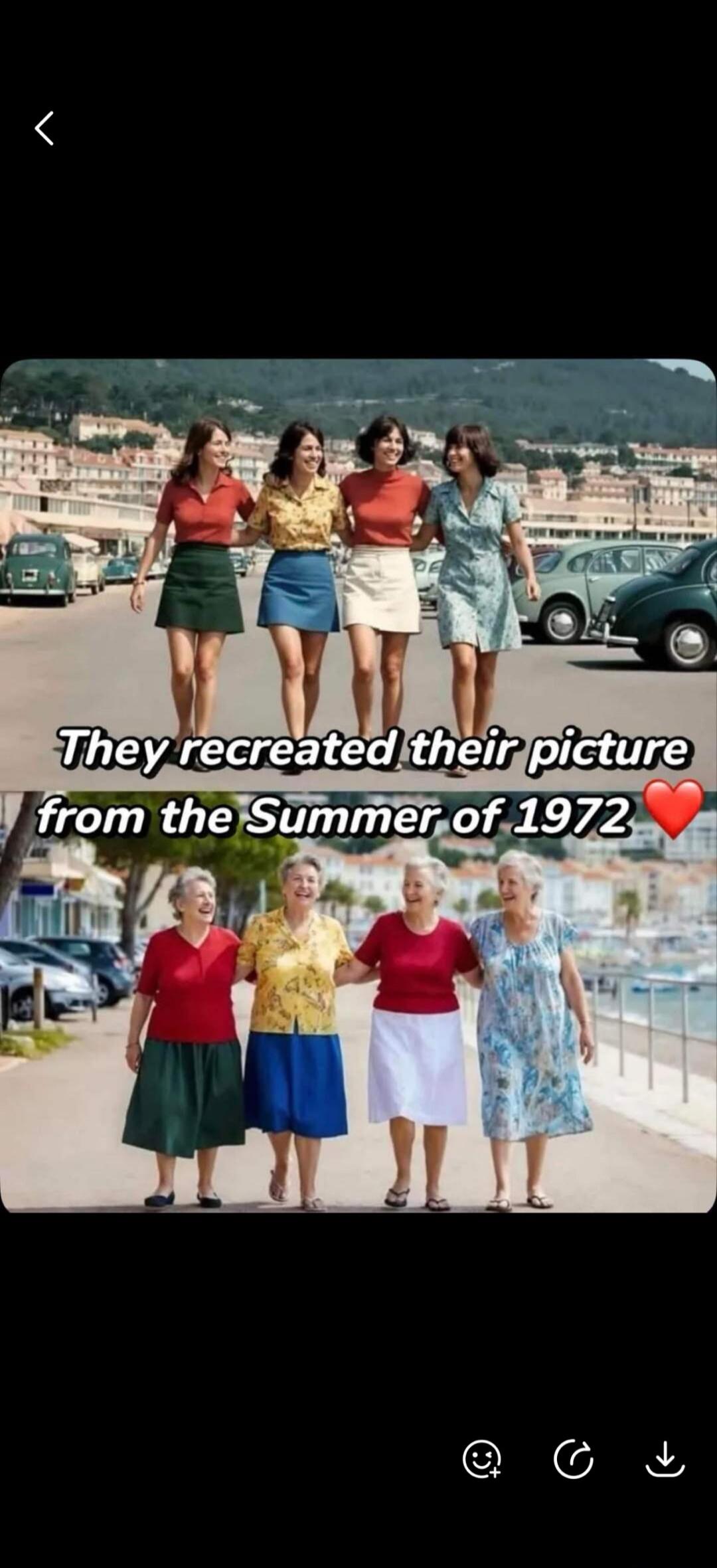 They recreated their picture from the Summer of 1972