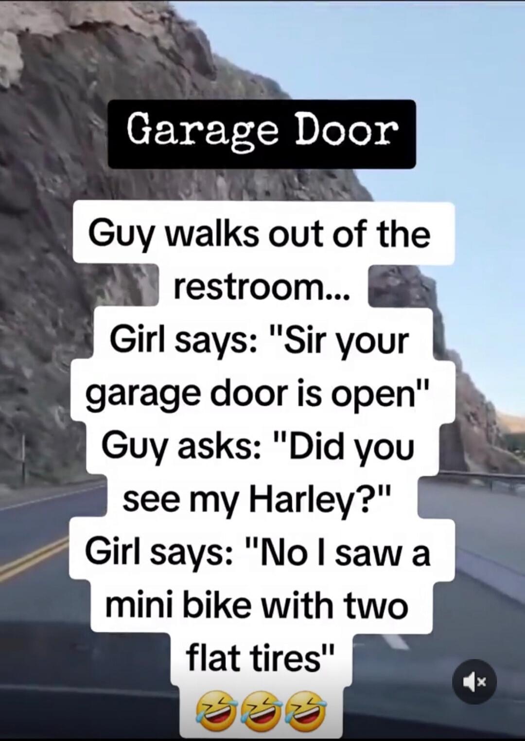 Garage Door Guy walks out of the restroom... Girl says: 