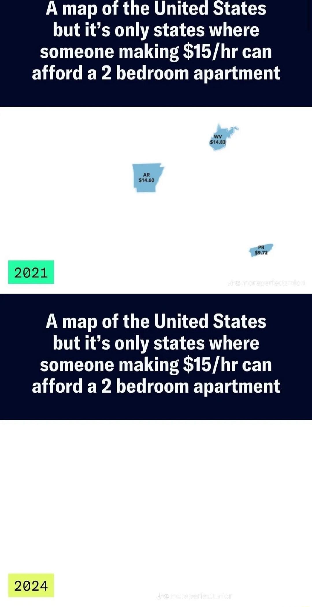 A map of the United but its only states where someone making 15hr can ELOTGEPA L LT T T Eh 2021 A map of the United States but its only states where someone making 15hr can ELOTGEPA L GO ETEG G 2024