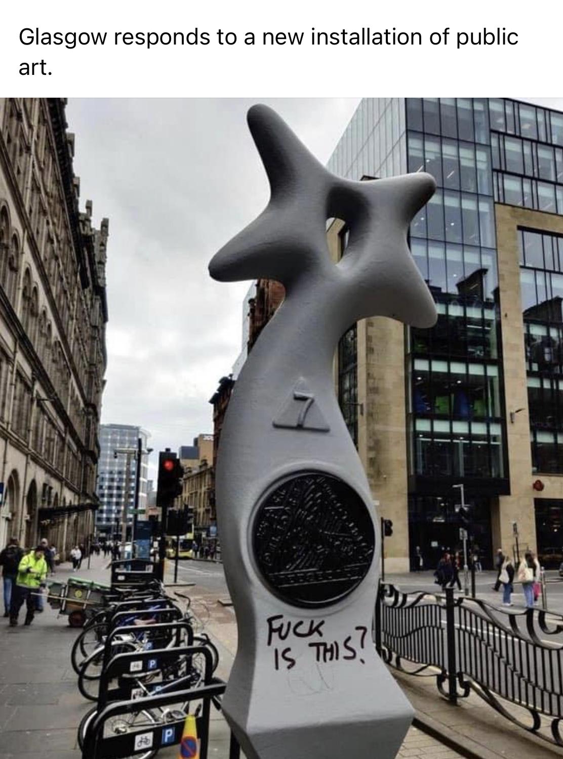 Glasgow responds to a new installation of public