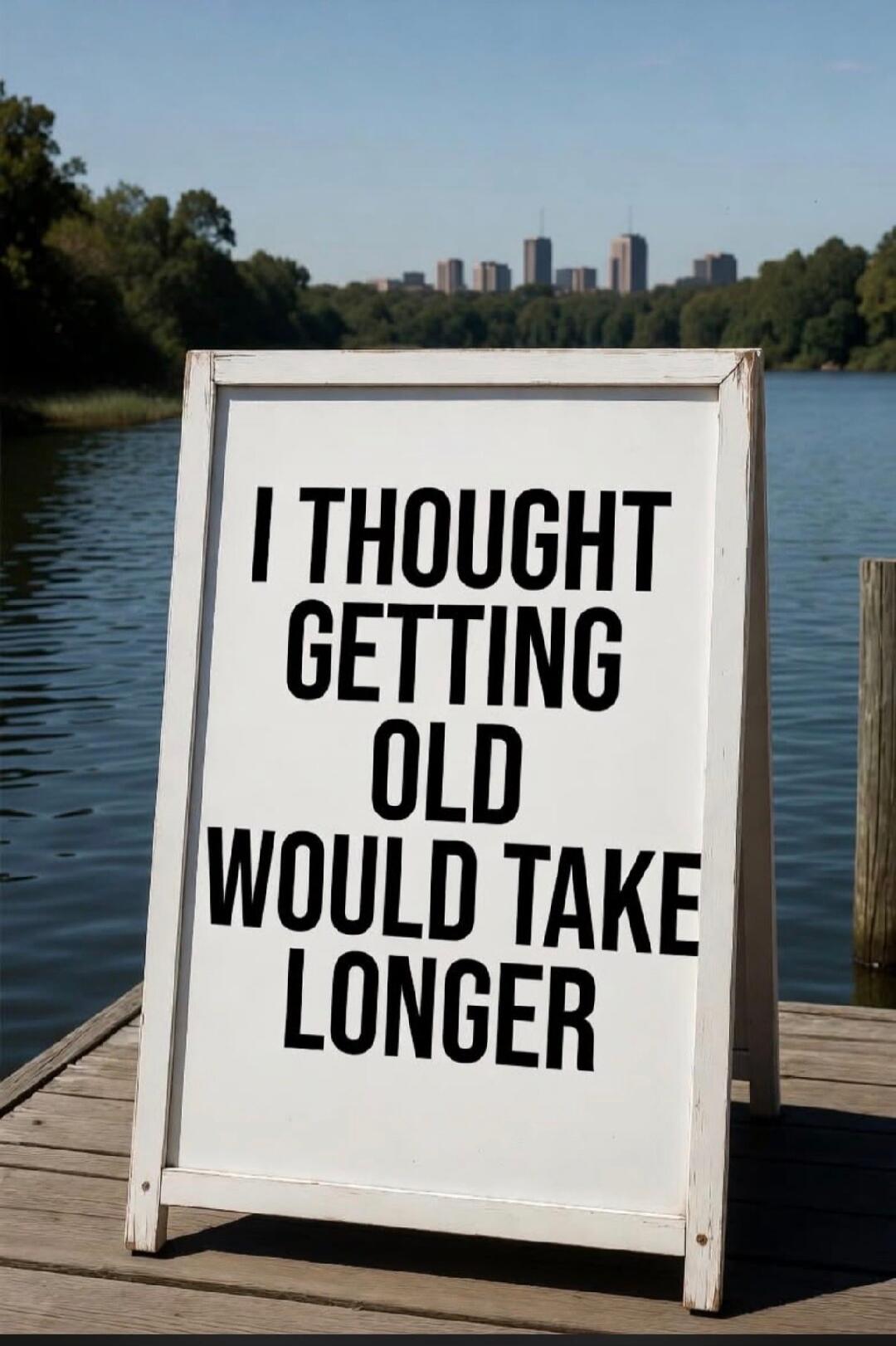I THOUGHT GETTING OLD WOULD TAKE LONGER