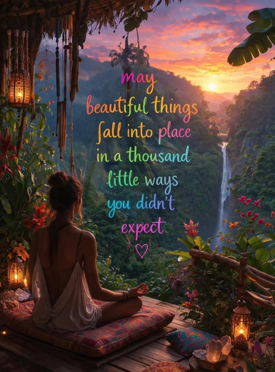 May beautiful things fall into place in a thousand little ways you didn't expect ❤️