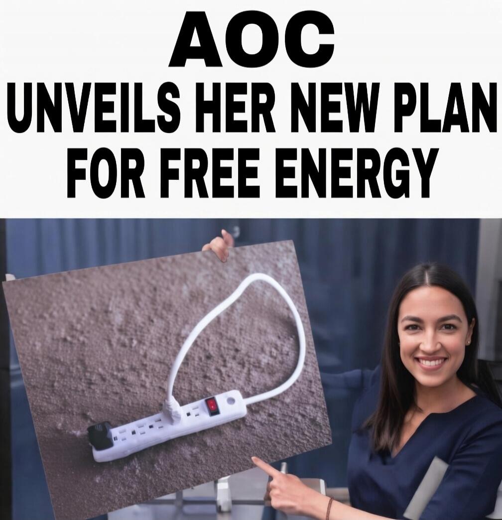 AOC UNVEILS HER NEW PLAN FOR FREE ENERGY