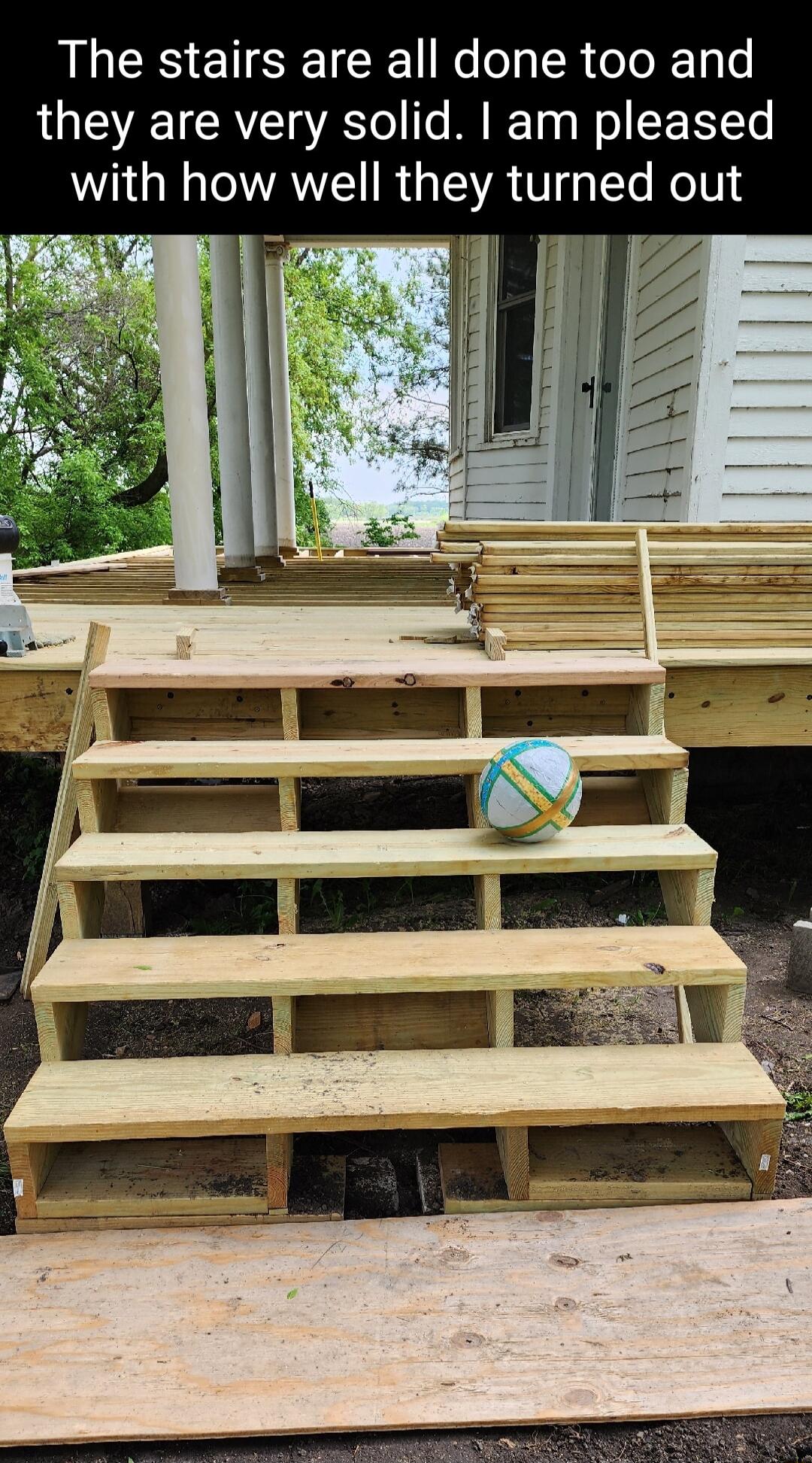 The stairs are all done too and RO CRVET VR Te T M ITa g Wo SR with how well they turned out