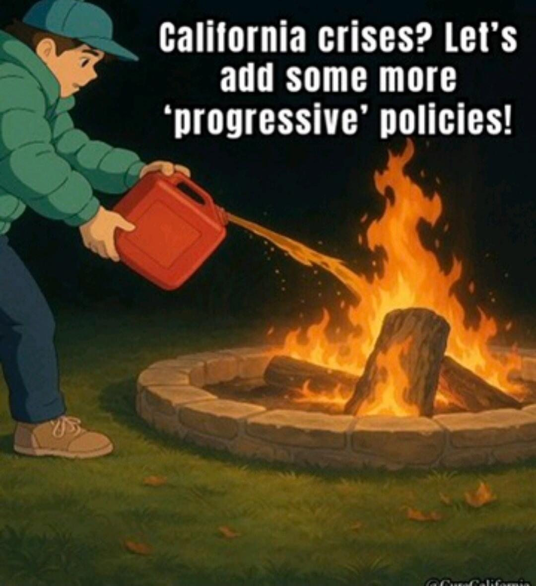 California crises? Let's add some more 'progressive' policies!