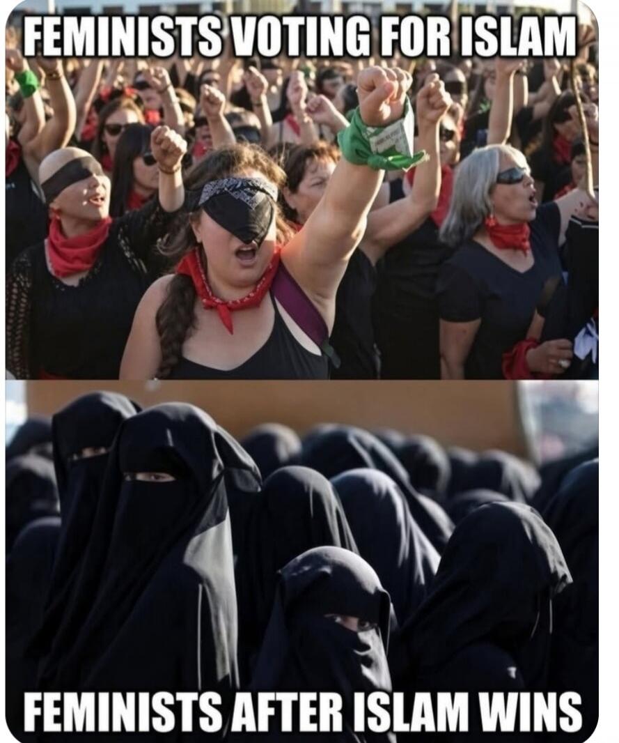 FEMINISTS VOTING FOR ISLAM FEMINISTS AFTER ISLAM WINS