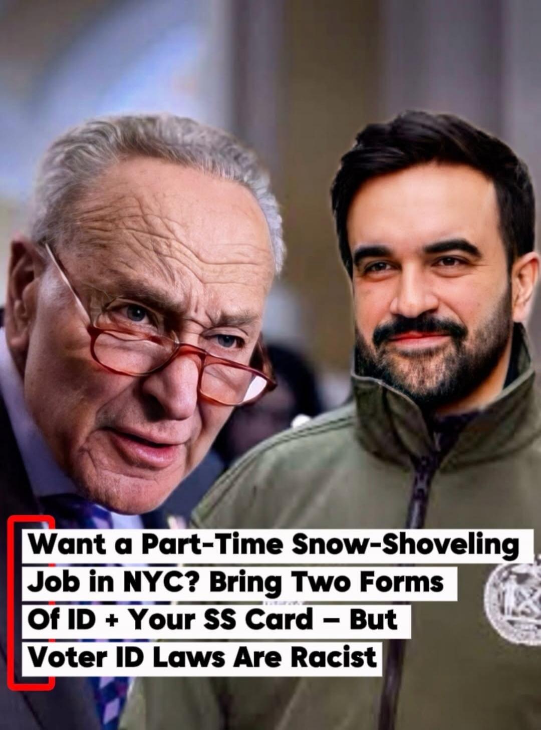 Want a Part-Time Snow-Shoveling Job in NYC? Bring Two Forms Of ID + Your SS Card – But Voter ID Laws Are Racist
