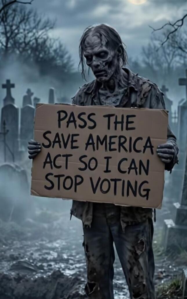 PASS THE SAVE AMERICA ACT SO I CAN STOP VOTING