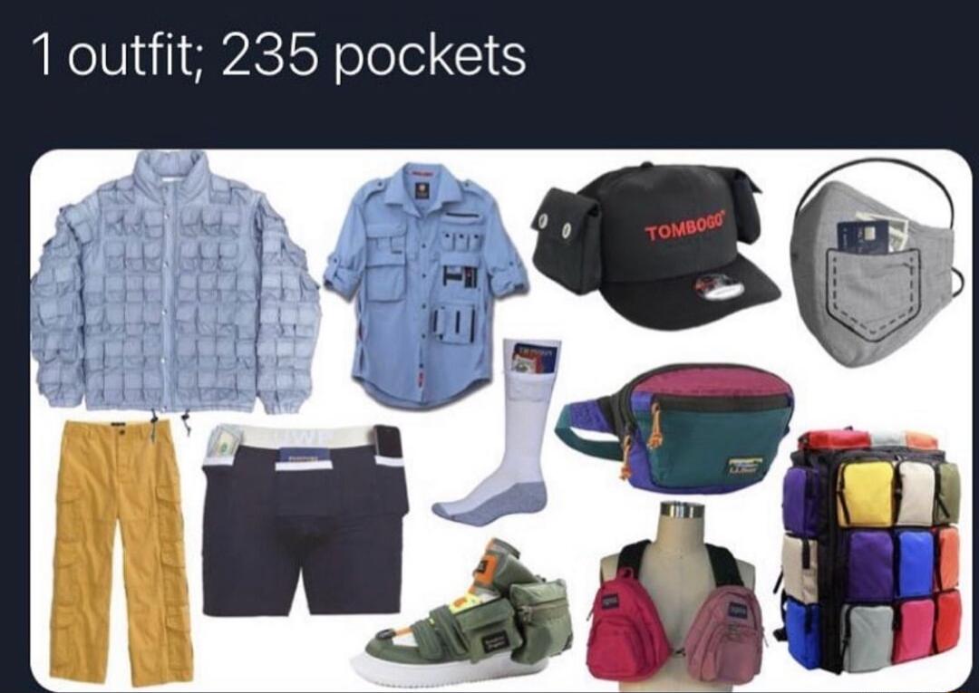 1 outfit 235 pockets