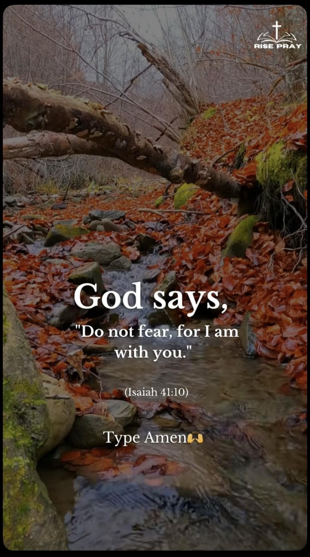 God says, 