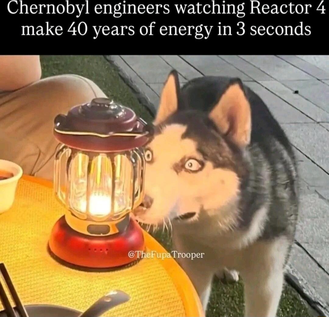 Chernobyl engineers watching Reactor 4 make 40 years of energy in 3 seconds