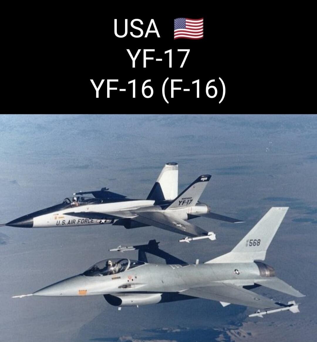 USA YF-17 YF-16 (F-16) U.S. AIR FORCE