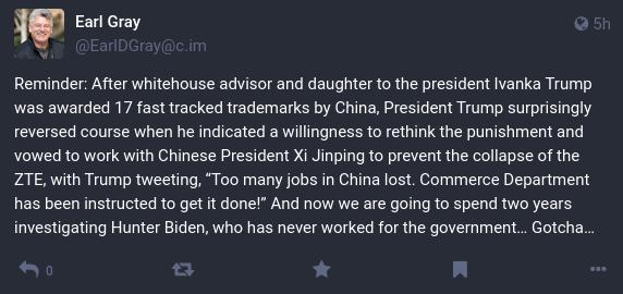 w Earl Gray Reminder After whitehouse advisor and daughter to the president Ivanka Trump was awarded 17 fast tracked trademarks by Chins President Trump surprisingly feversed course when he indicated a wilingness to rethink the punishment and owed to work with Chinese President Xi Jinping to prevent the collapse of the ZTE with Trump tweeting Too many jobs in China lost Commerce Department has bee