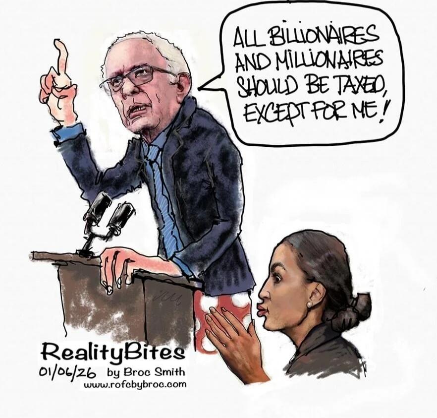 All billionaires and millionaires should be taxed, except for me!