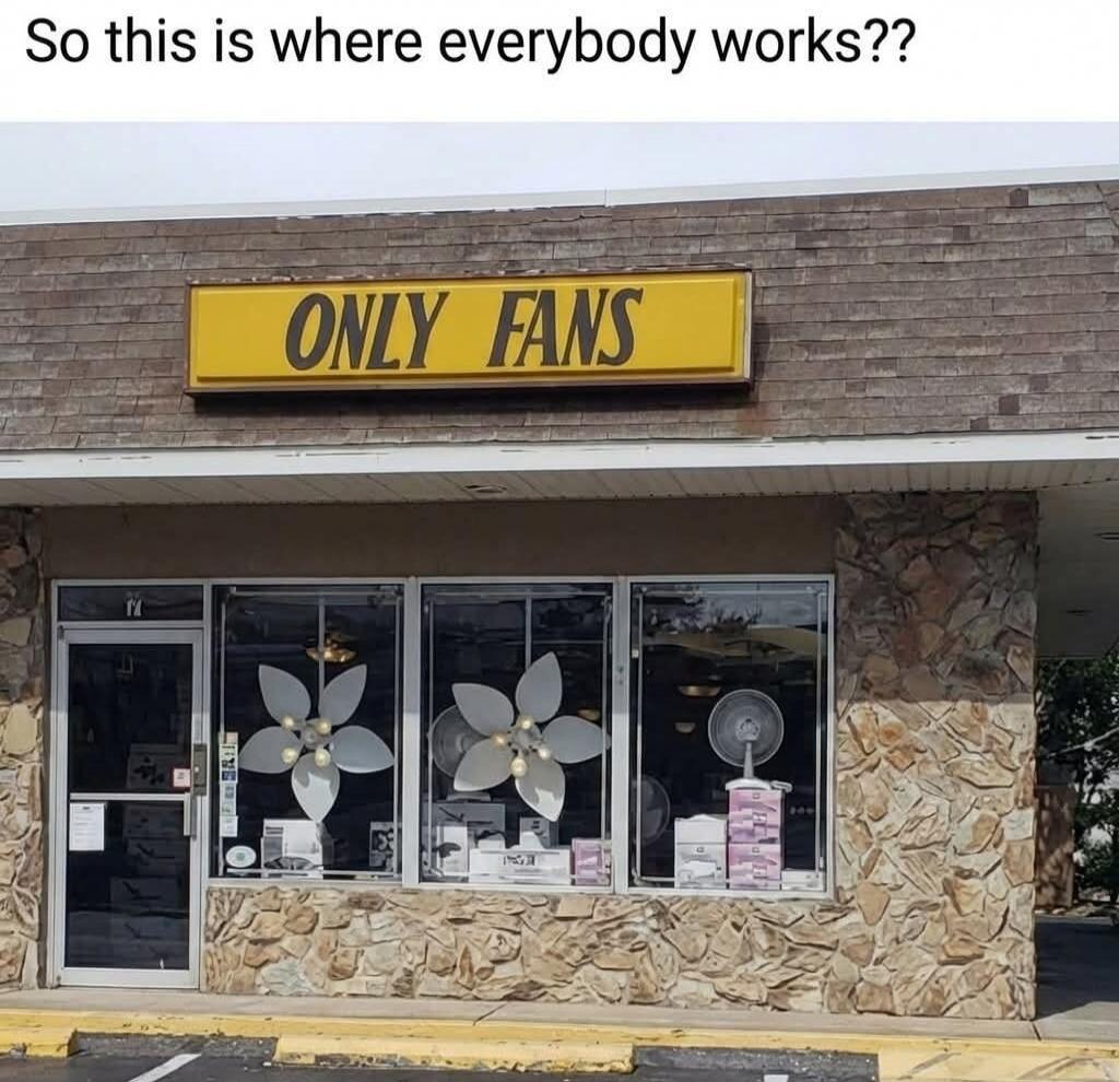 So this is where everybody works???
ONLY FANS