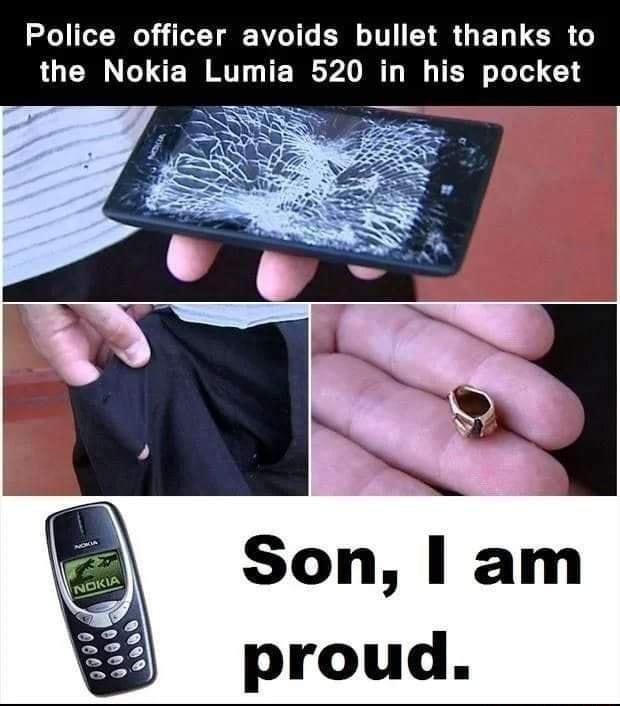 Police officer avoids bullet thanks to the Nokia Lumia 520 in his pocket