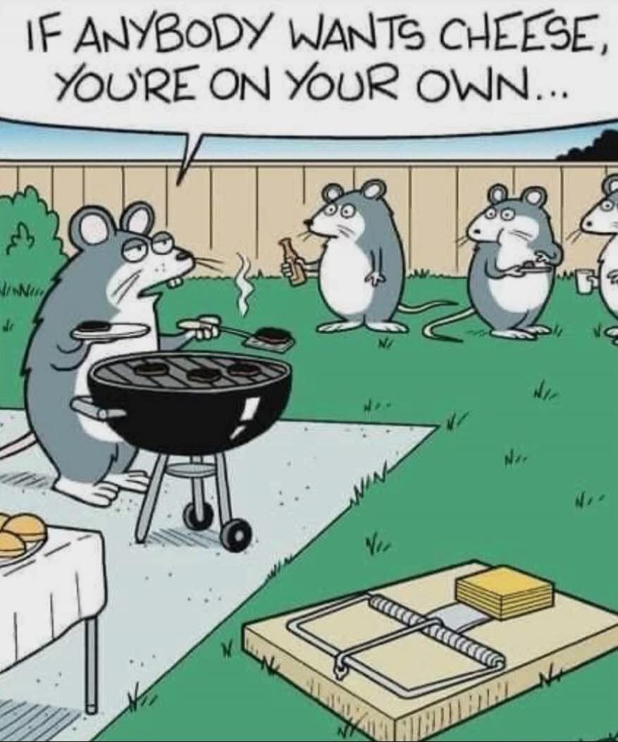 IF ANYBODY WANTS CHEESE, YOU'RE ON YOUR OWN...