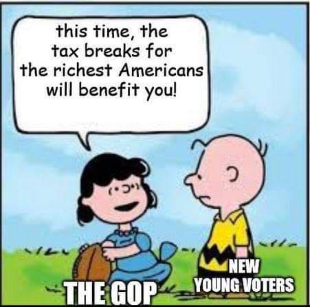 this time the tax breaks for the richest Americans will benefit youl