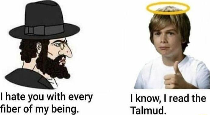 hate you with every know read the fiber of my being Talmud
