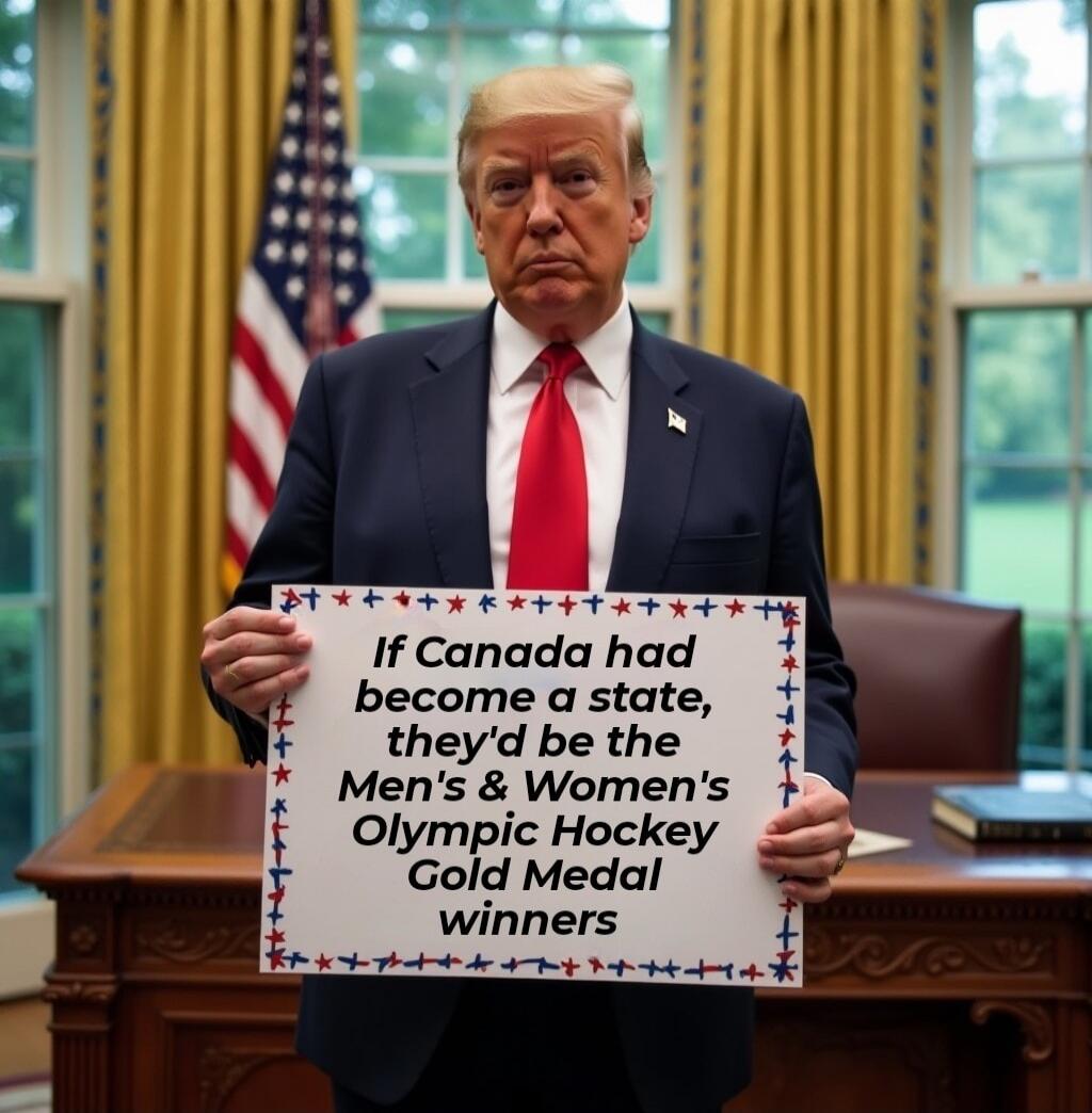 If Canada had become a state, they'd be the Men's & Women's Olympic Hockey Gold Medal winners