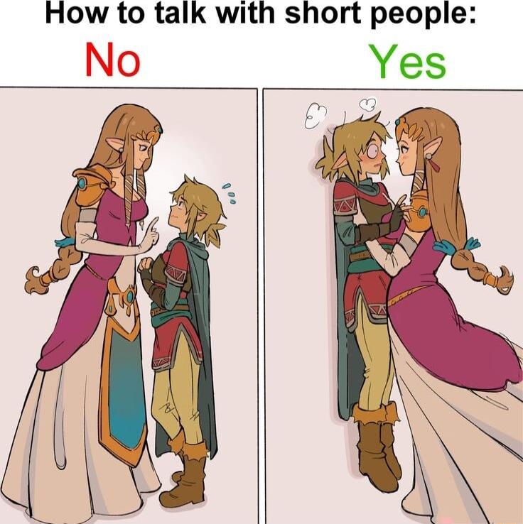 How to talk with short people No Yes