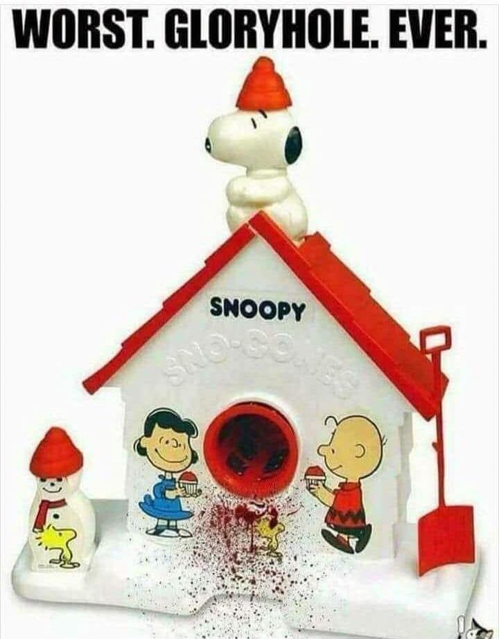 WORST. GLORYHOLE. EVER. SNOOPY SNO-CONES