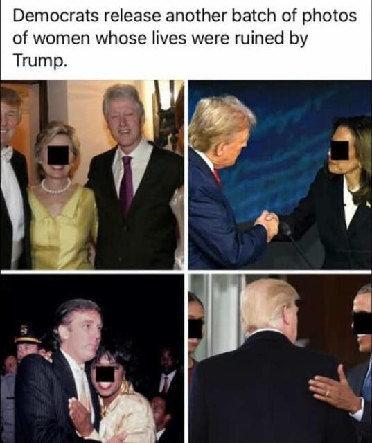 Democrats release another batch of photos of women whose lives were ruined by Trump.
