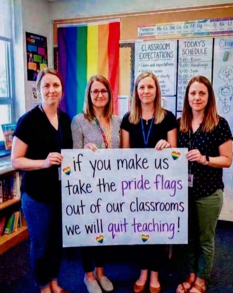 if you make us take the pride flags out of our classrooms we will quit teaching! Welcome to Pride. Classroom Expectations. Today's Schedule.