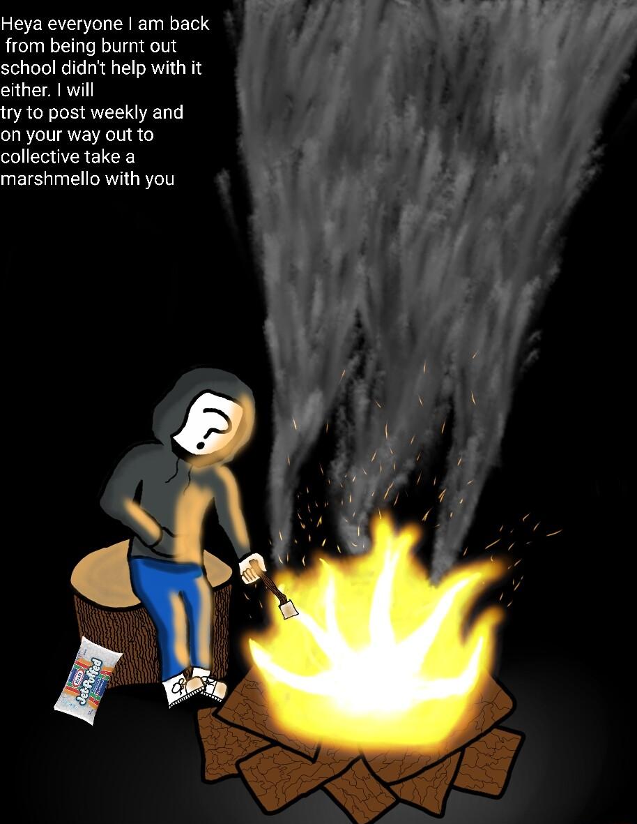 Heya everyone am back from being burnt out school didnt help with it either will try to post weekly and on your way out to collective take a T T T