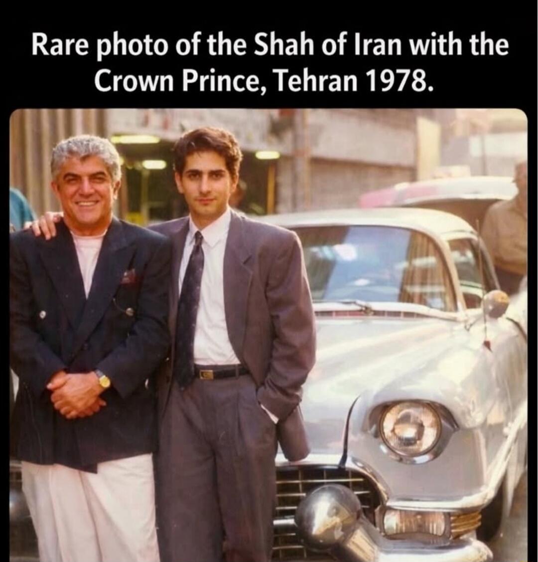 Rare photo of the Shah of Iran with the Crown Prince, Tehran 1978.