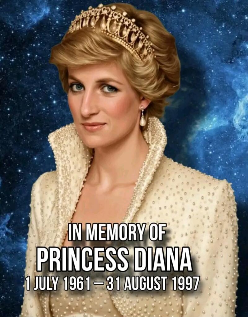 IN MEMORY OF PRINCESS DIANA 1 JULY 1961 - 31 AUGUST 1997