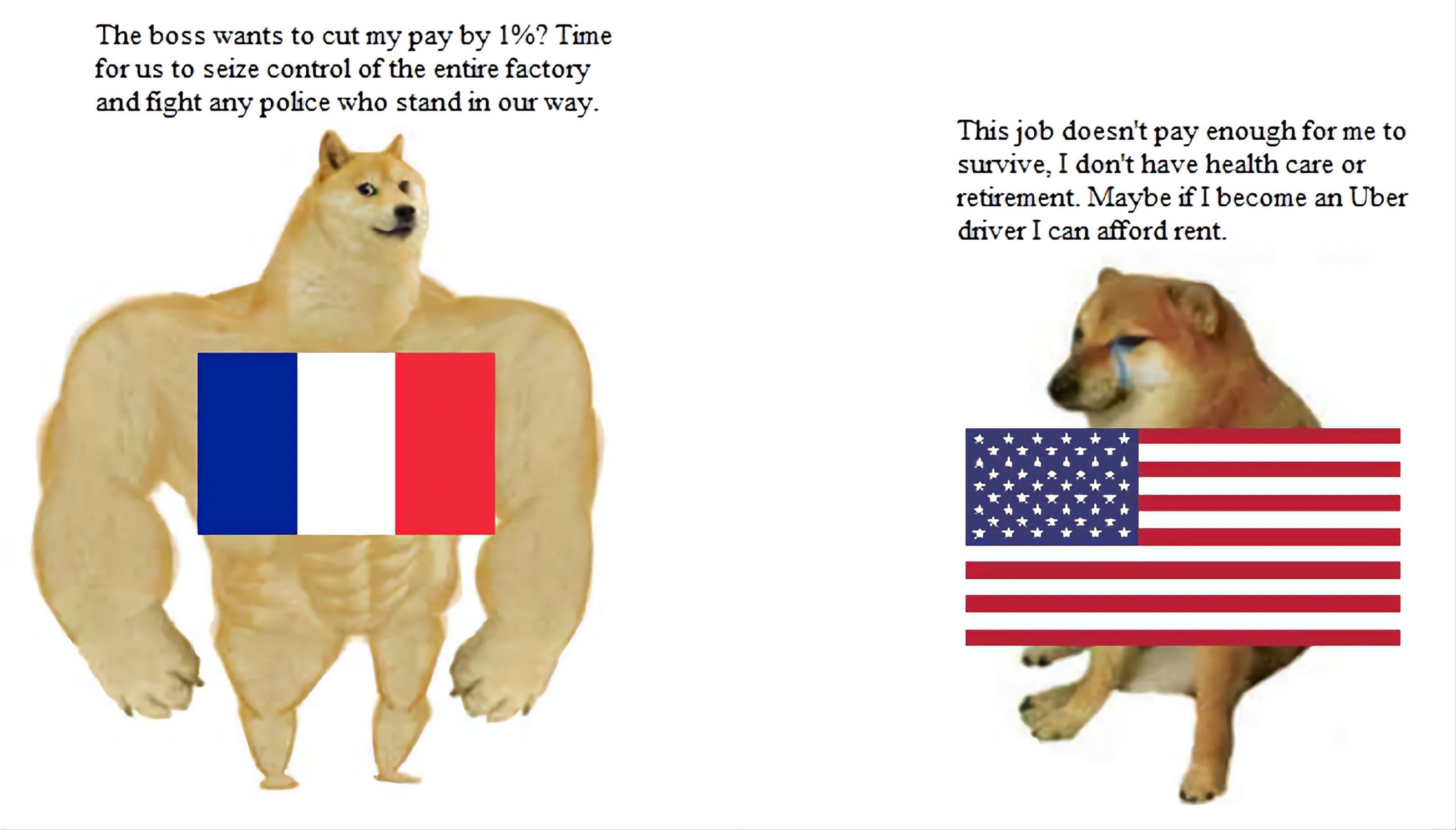 The boss wants to cut my pay by 1 Time for us to seize control of the entire factory and fight any police who stand in our way 4 This job doesnt pay enough for me to a Y survive I dont have health care or 5 j retirement Maybe if I become an Uber dniver I can afford rent