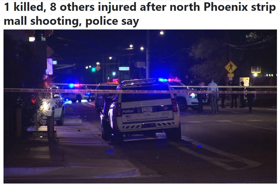 1 killed 8 others injured after north Phoenix strip mall shooting police say